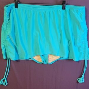 Swim By Cacique Aqua Ruched Bikini Skirt. Size 20